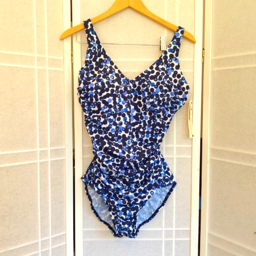 Miracle suit × Talbots blue swim suit UPF 50 +